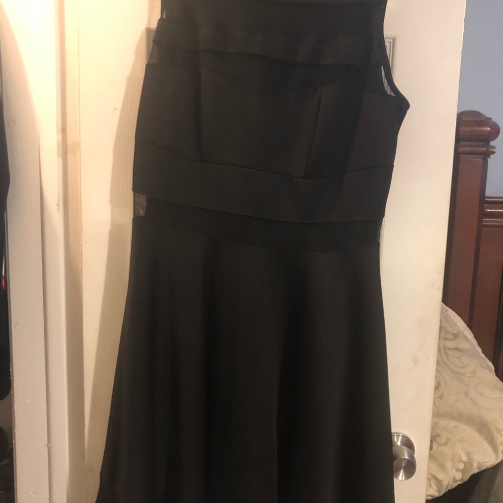 Black crop top dress